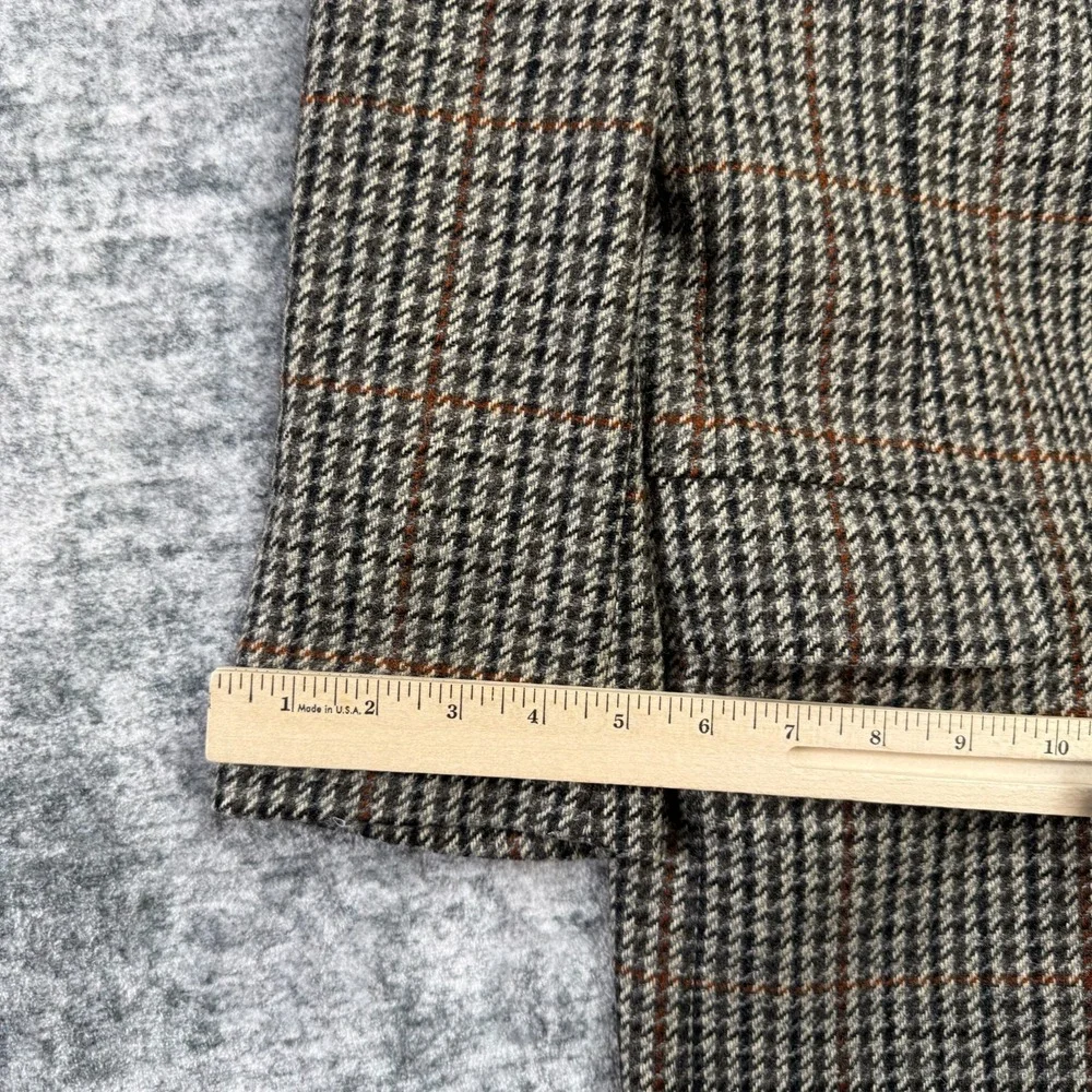 VTG Chaps Ralph Lauren Blazer Jacket Mens 40 Houndstooth Tweed‎ Coat Old Money